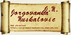 Jorgovanka Muskalović vizit kartica
